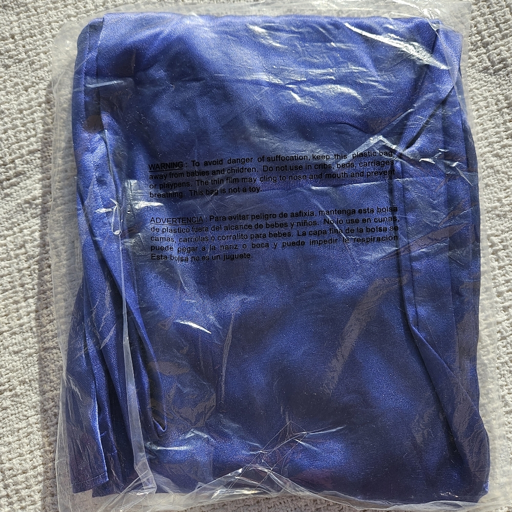 Frederick's of Hollywood Lace & Mesh Gown Alluring Blue Medium G-String NEW - Picture 3 of 3